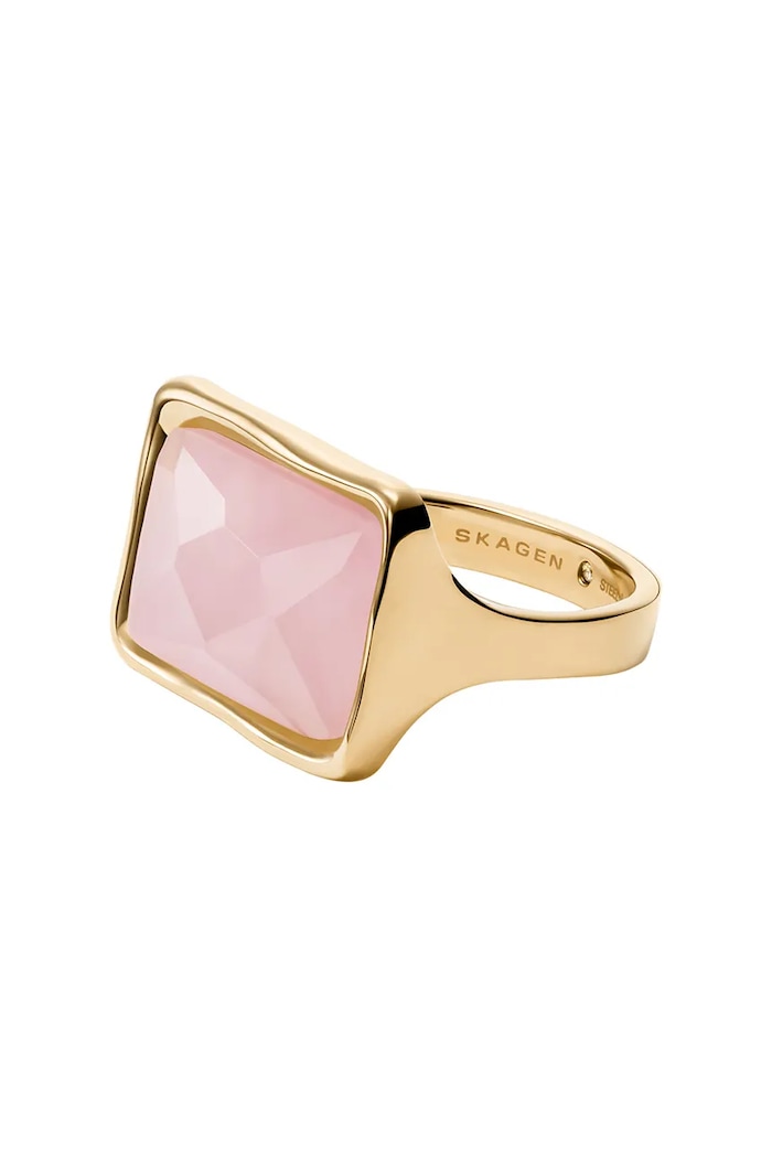 Skagen pierścionek ANJA QUARTZ kamień naturalny złoty SKJ1863710