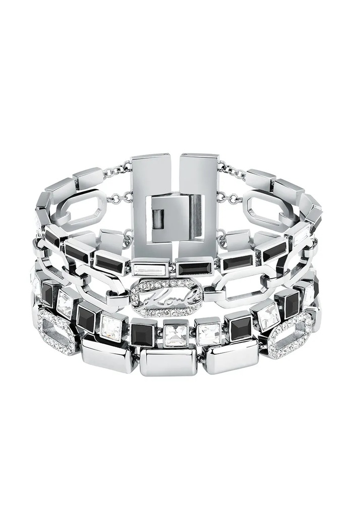 Karl Lagerfeld brățară zirconiu cubic argintiu KLAYC16