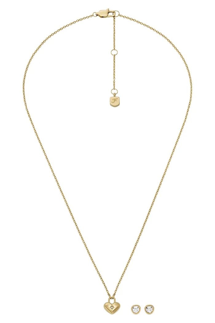 Fossil set de bijuterii în cutie de cadou JF04881SET aur AA00