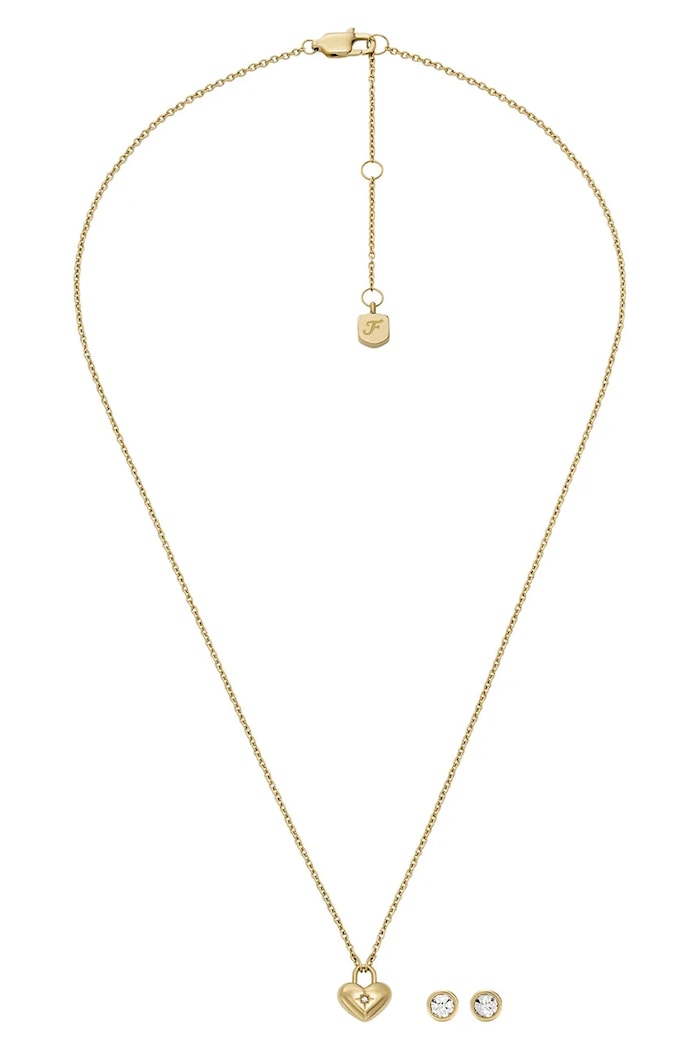 Fossil set de bijuterii în cutie de cadou JF04881SET aur AA00