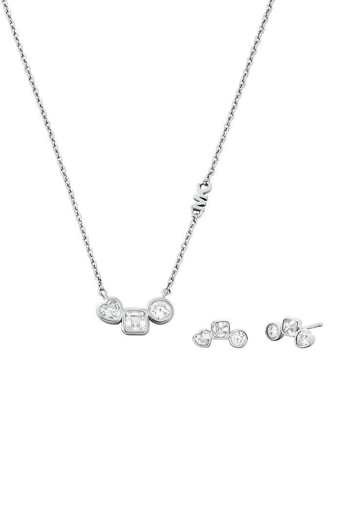 Michael Kors colier si cercei din argint argint argintiu MKC1767SET