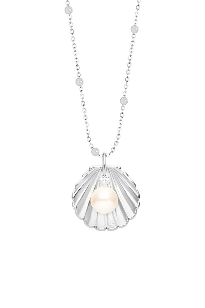 Lilou colier Shell placă argint argintiu A03/MARKET/ANS/453