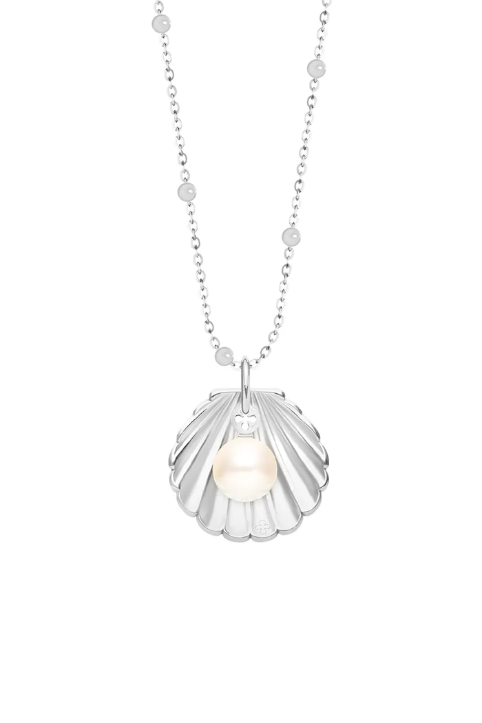Lilou colier Shell placă argint argintiu A03/MARKET/ANS/453