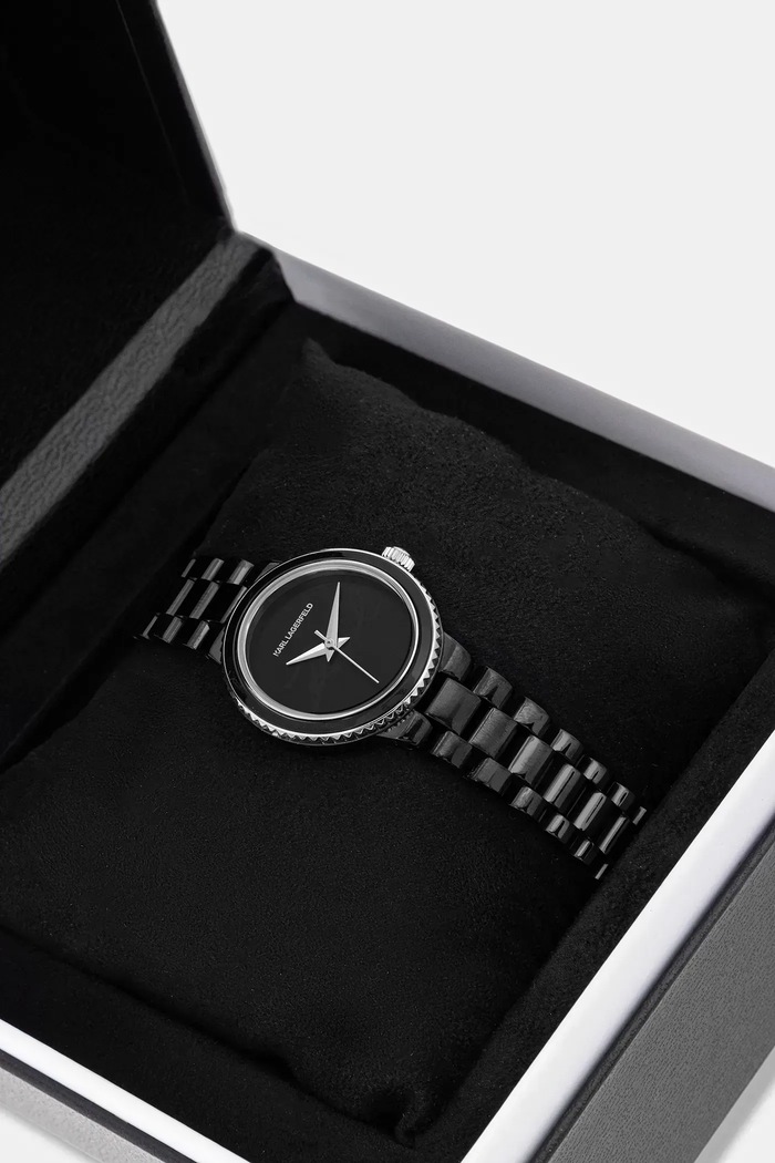 Doplňky Hodinky Karl Lagerfeld R0553104506 černá
