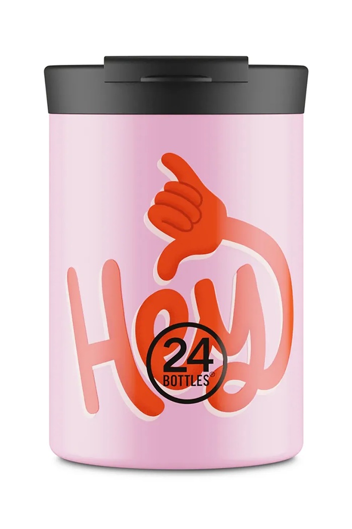 Termo hrnček 24bottles Travel 350ml Pink ružová Travel.350.Hey