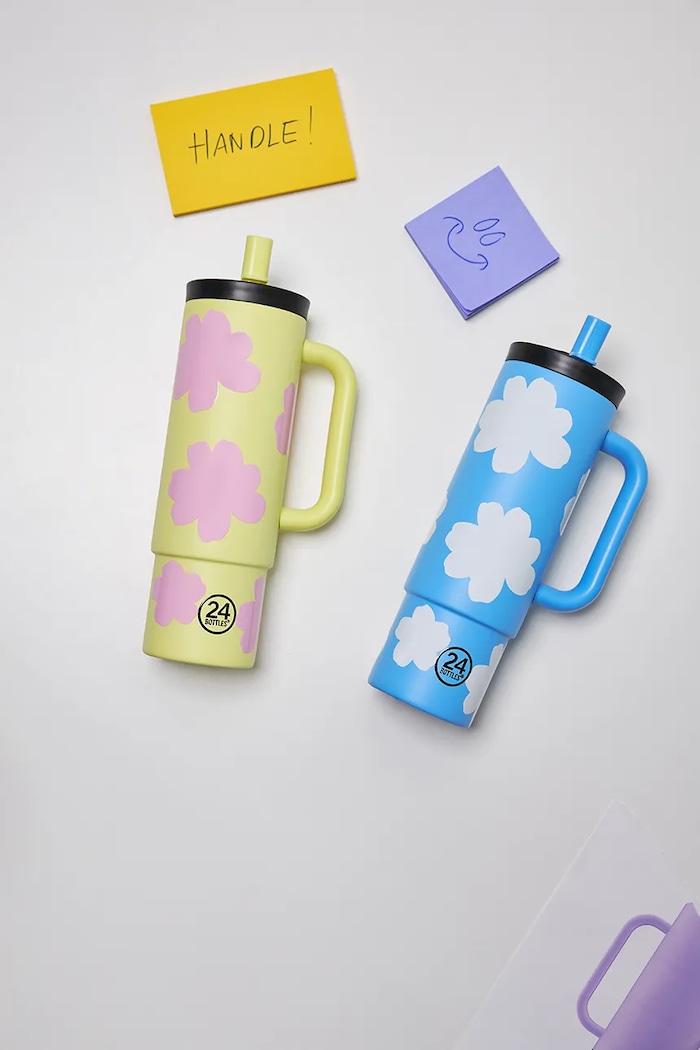 Termo lonček 24bottles Straw 800ml Blue modra Straw.800.Blue