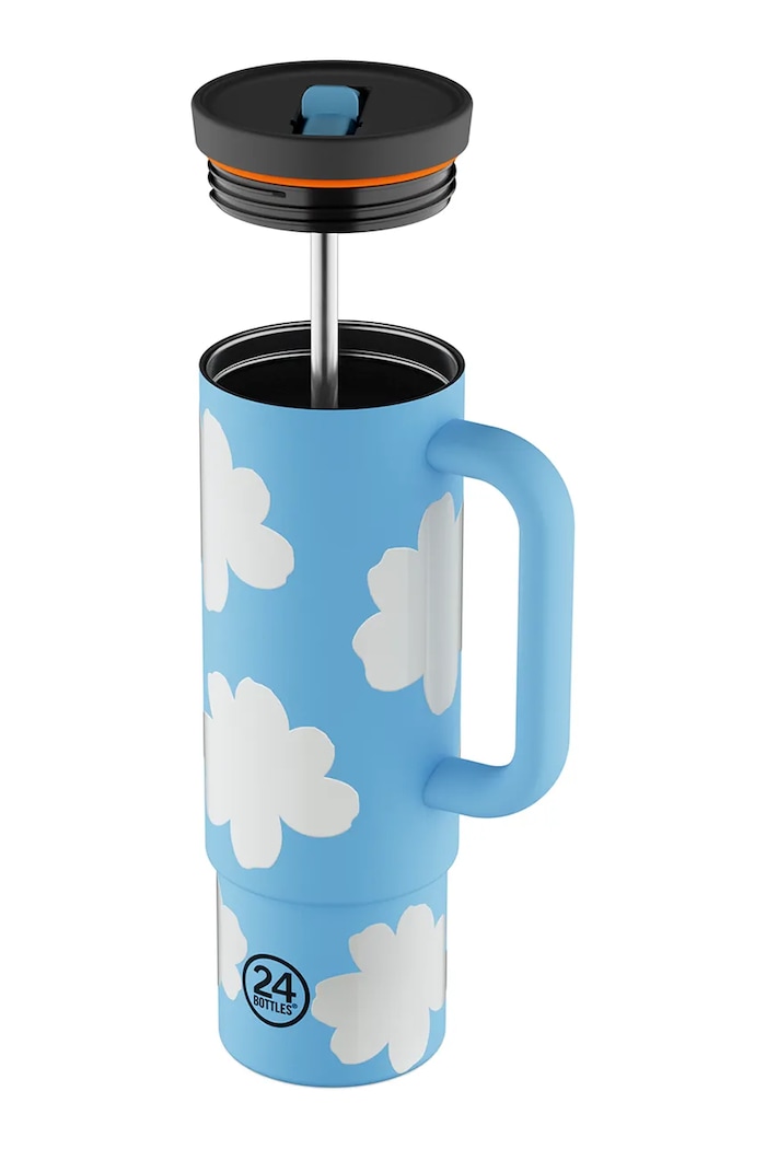 Termo lonček 24bottles Straw 800ml Blue Straw.800.Blue modra AA00