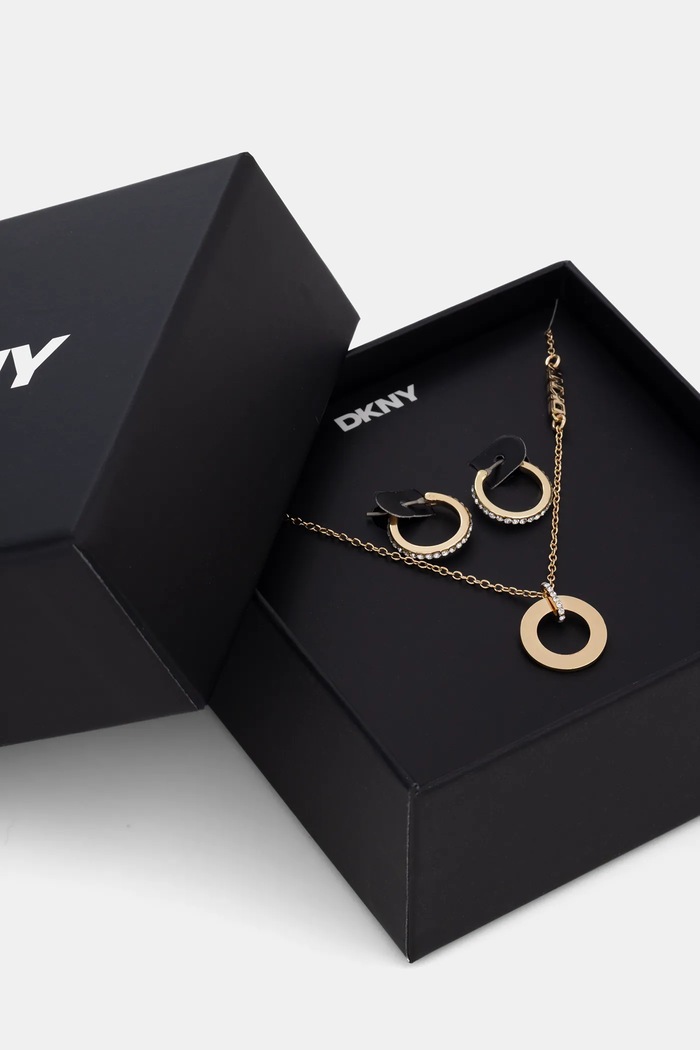 Κολιέ και σκουλαρίκια Dkny 04S00101 χρυσαφί