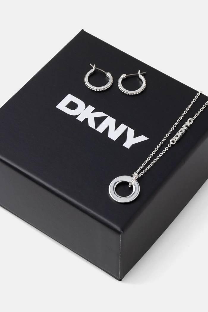 Κολιέ και σκουλαρίκια Dkny 04S00102 ασημί