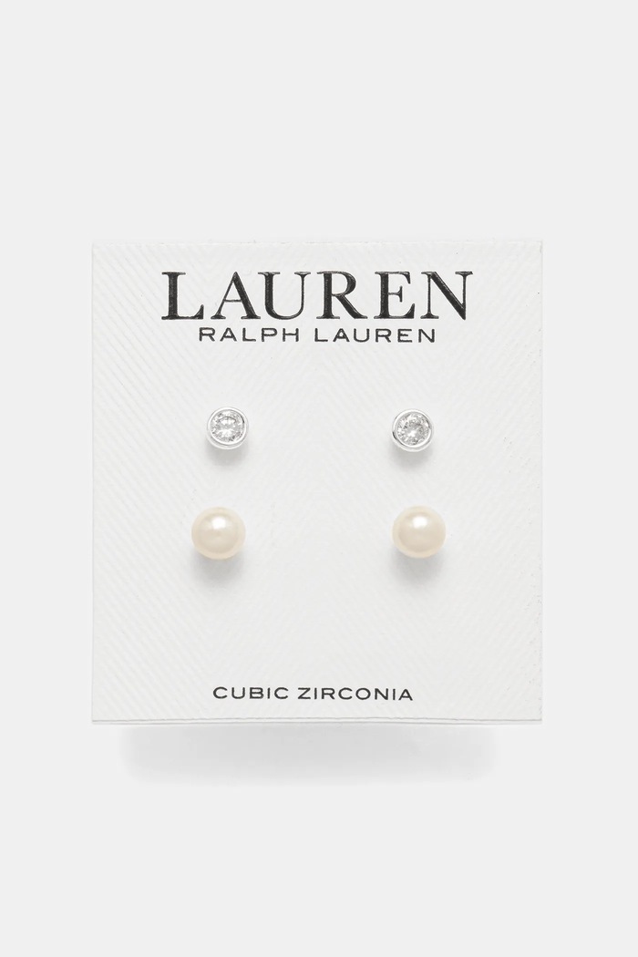 Náušnice Lauren Ralph Lauren 2-pack stříbrná 14G01363