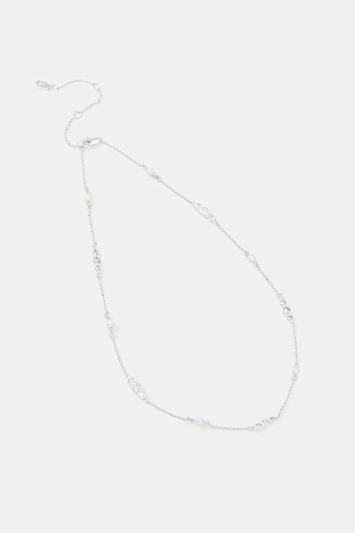 Κολιέ Lauren Ralph Lauren ζιρκόνια ασημί 14N00761