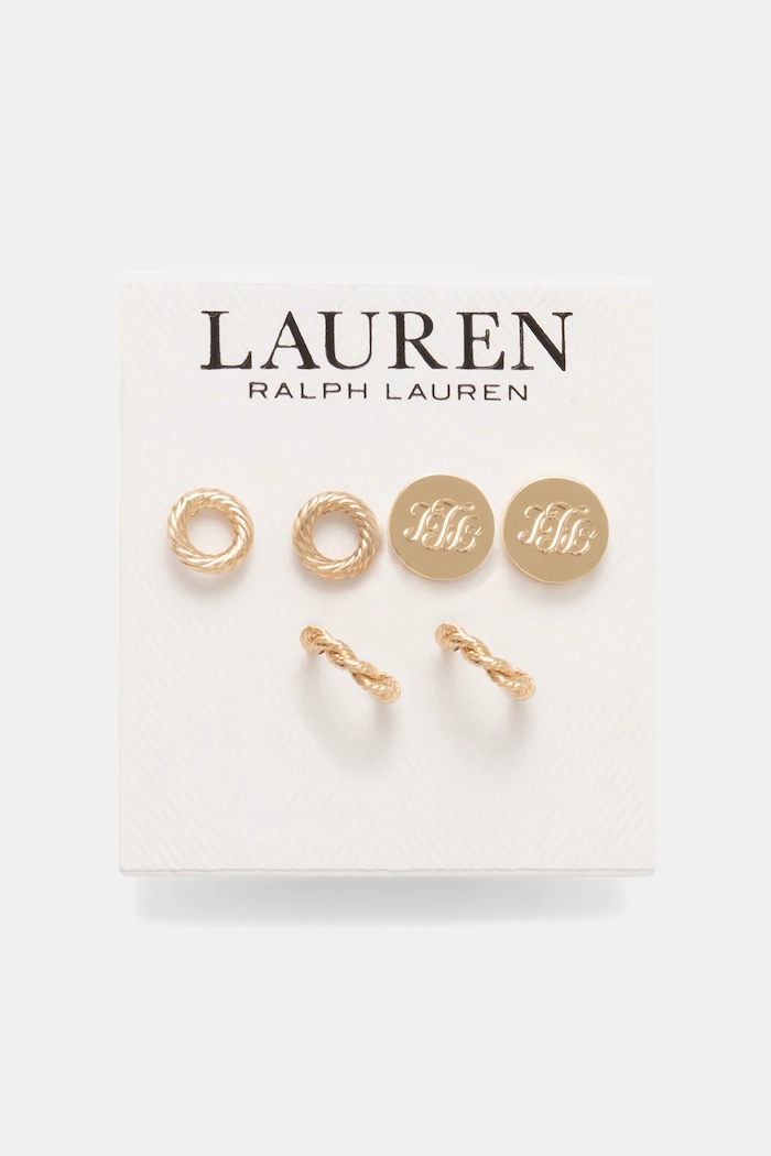 Náušnice Lauren Ralph Lauren 3-pack zlatá 14G01352