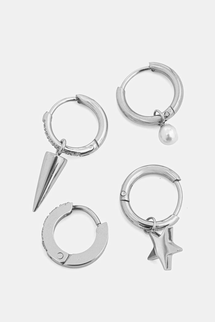 EDBLAD kolczyki Peak One 4-pack srebrny 130612
