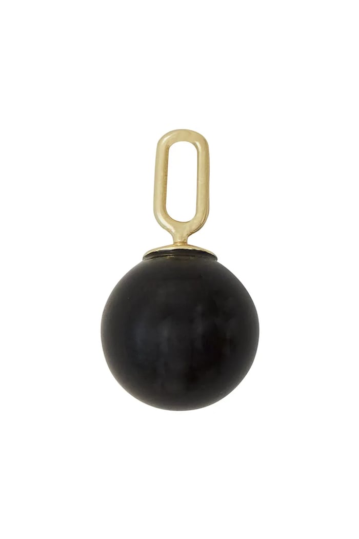 Design Letters aranyozott ezüst medál természetes kő arany 90302021BLACKAGATE