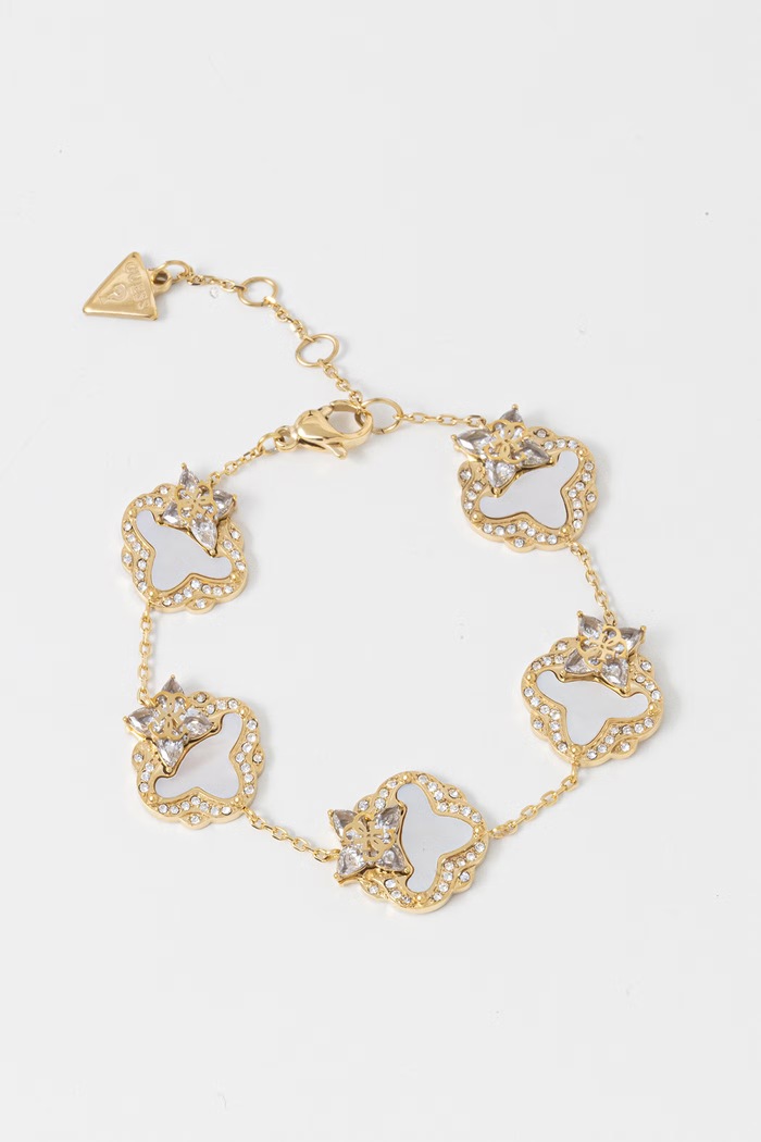 Guess narukvica za žene od nehrđajućeg čelika WILD FLOWER zlatna JUBB05.582JW