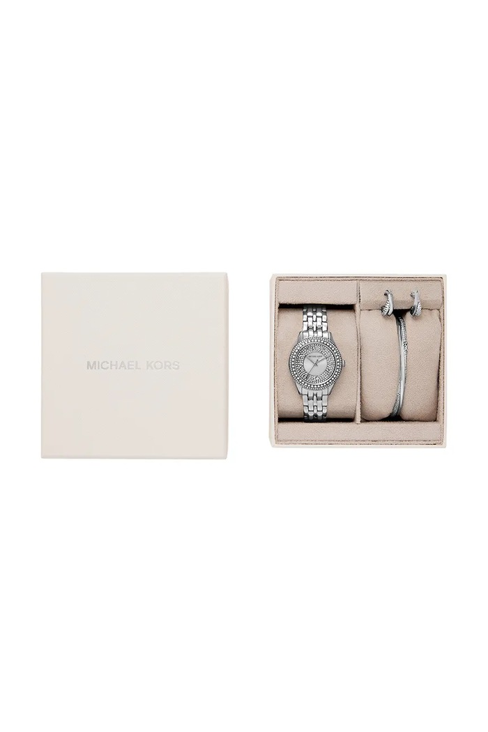 Hodinky, náramek a náušnice Michael Kors stříbrná MK4975SET