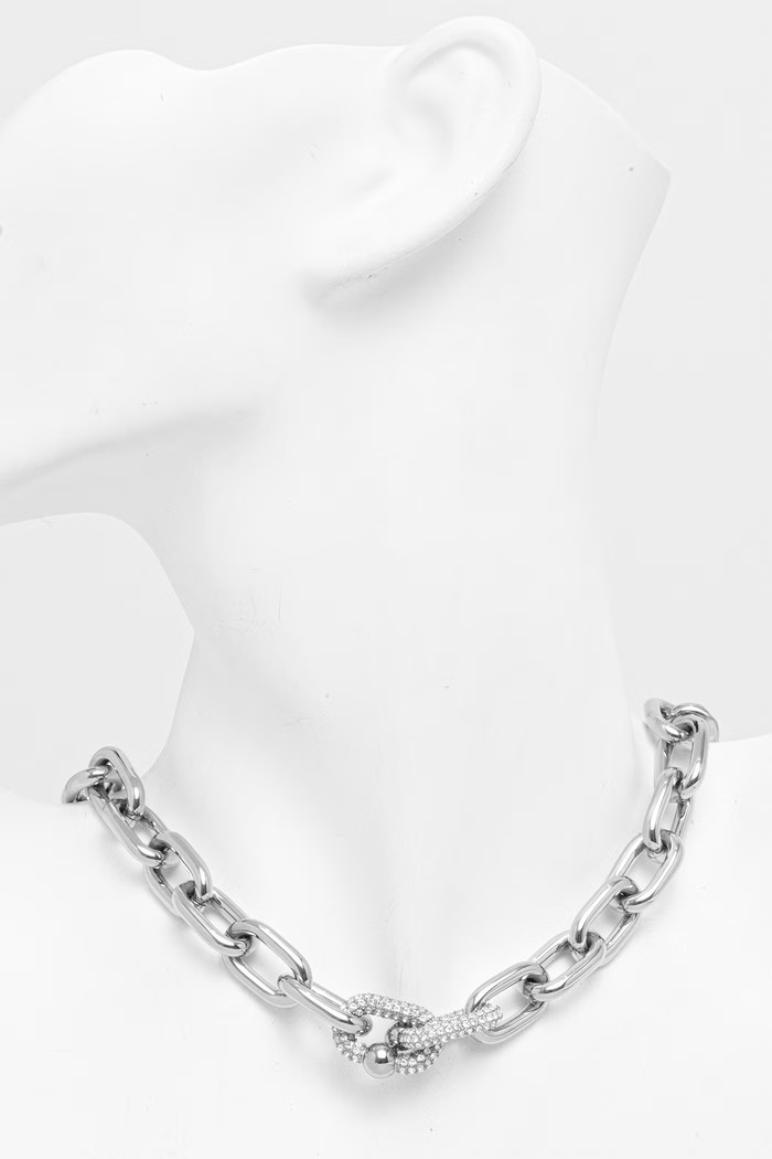 Dodaci Furla ogrlica za žene metalna FJ1310NTU srebrna