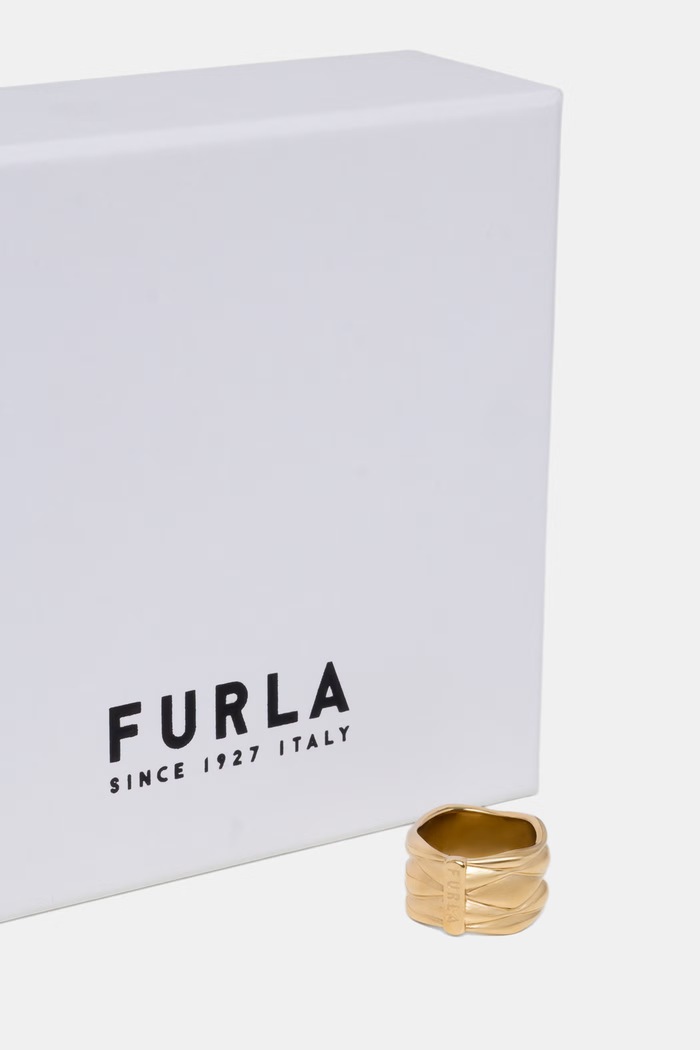 Doplňky Furla prstýnek dámský kovový FJ1503RT2 zlatá