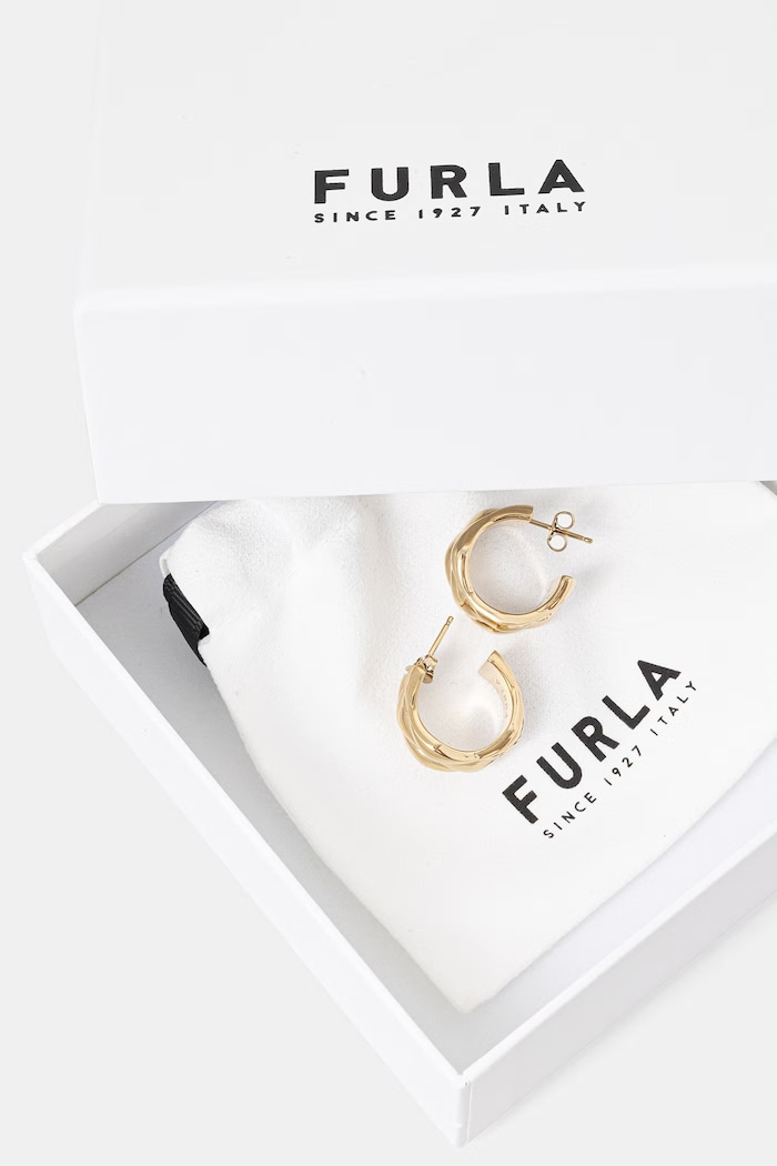 Naušnice Furla FJ1504ETU zlatna