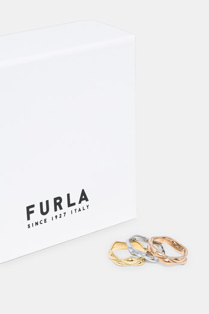 Doplňky Furla prstýnek dámský 3-pack FJ1509RT6 zlatá