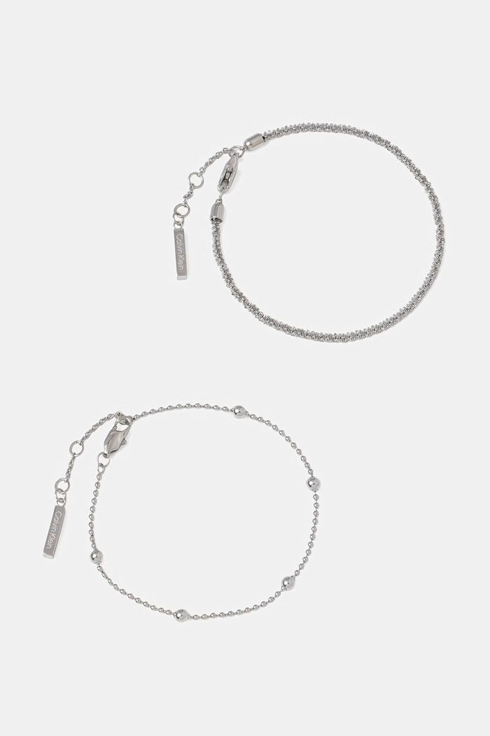 Calvin Klein Βραχιόλι γυναικείο ατσάλινο 2-pack ασημί 35000947