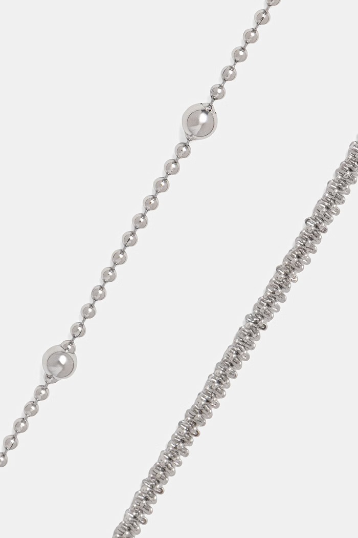 Calvin Klein Βραχιόλι γυναικείο ατσάλινο 2-pack 35000947 ασημί AA00