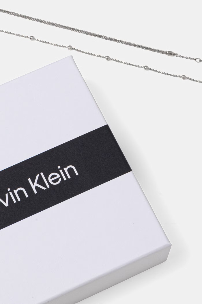 Αξεσουάρ Calvin Klein Βραχιόλι γυναικείο ατσάλινο 2-pack 35000947 ασημί