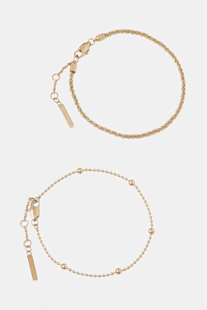 Calvin Klein Βραχιόλι γυναικείο ατσάλινο 2-pack χρυσαφί 35000948