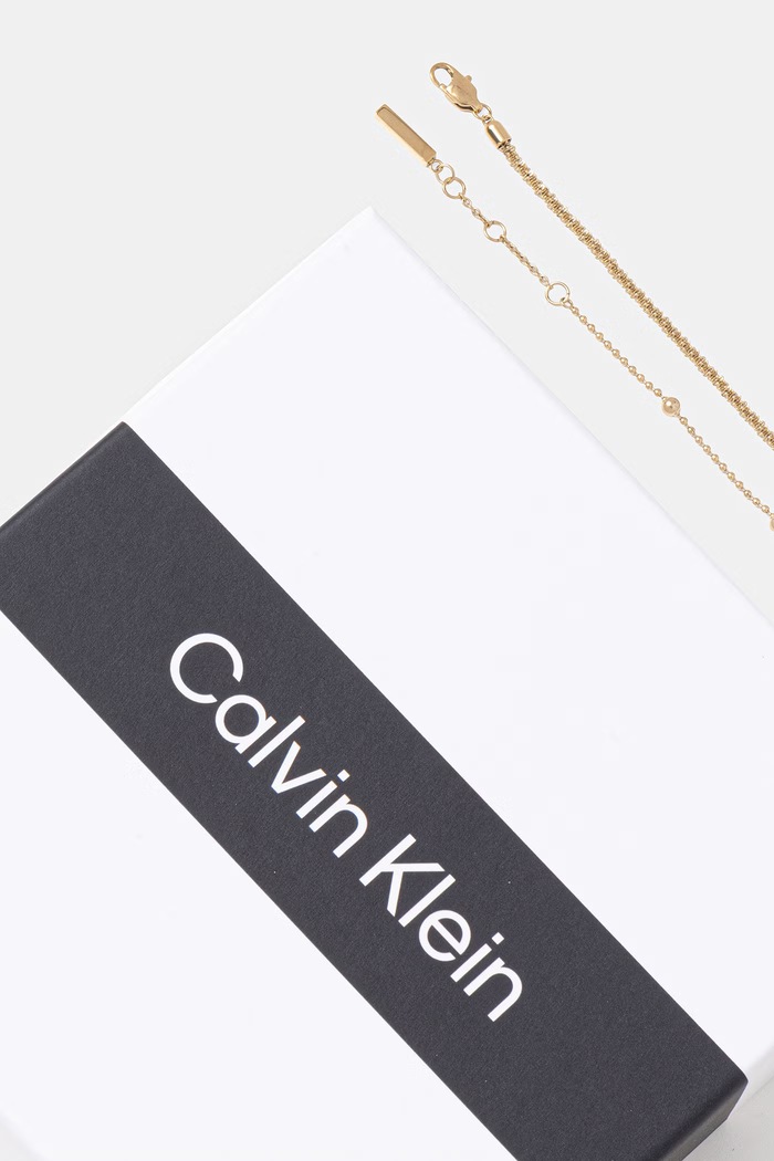 Αξεσουάρ Calvin Klein Βραχιόλι γυναικείο ατσάλινο 2-pack 35000948 χρυσαφί