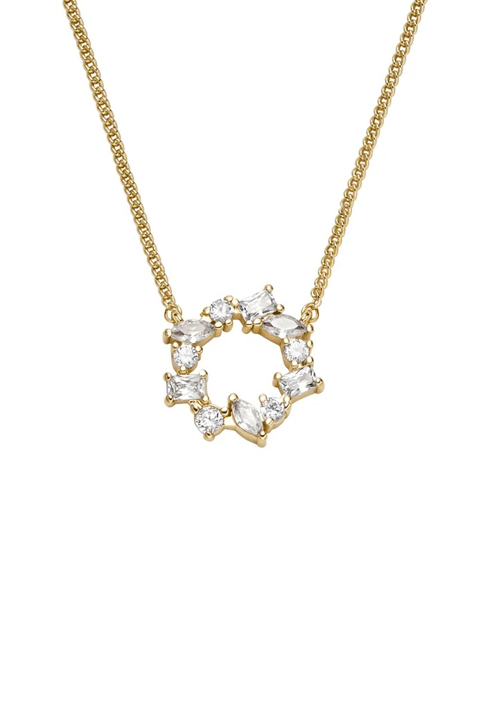 Fossil collana con ciondolo da donna cristallo Ellis oro JA7295710