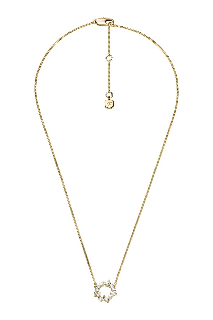 Fossil collana con ciondolo da donna cristallo Ellis JA7295710 oro AA00