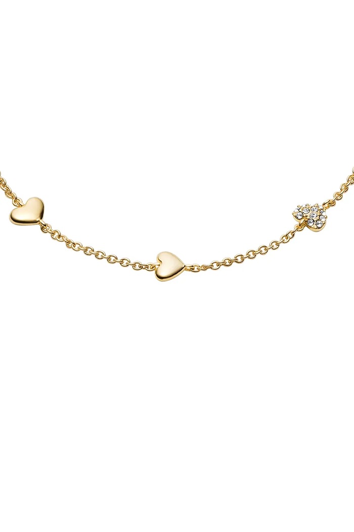 Fossil braccialetto da donna in metallo cristallo Sutton JA7299710 oro AA00