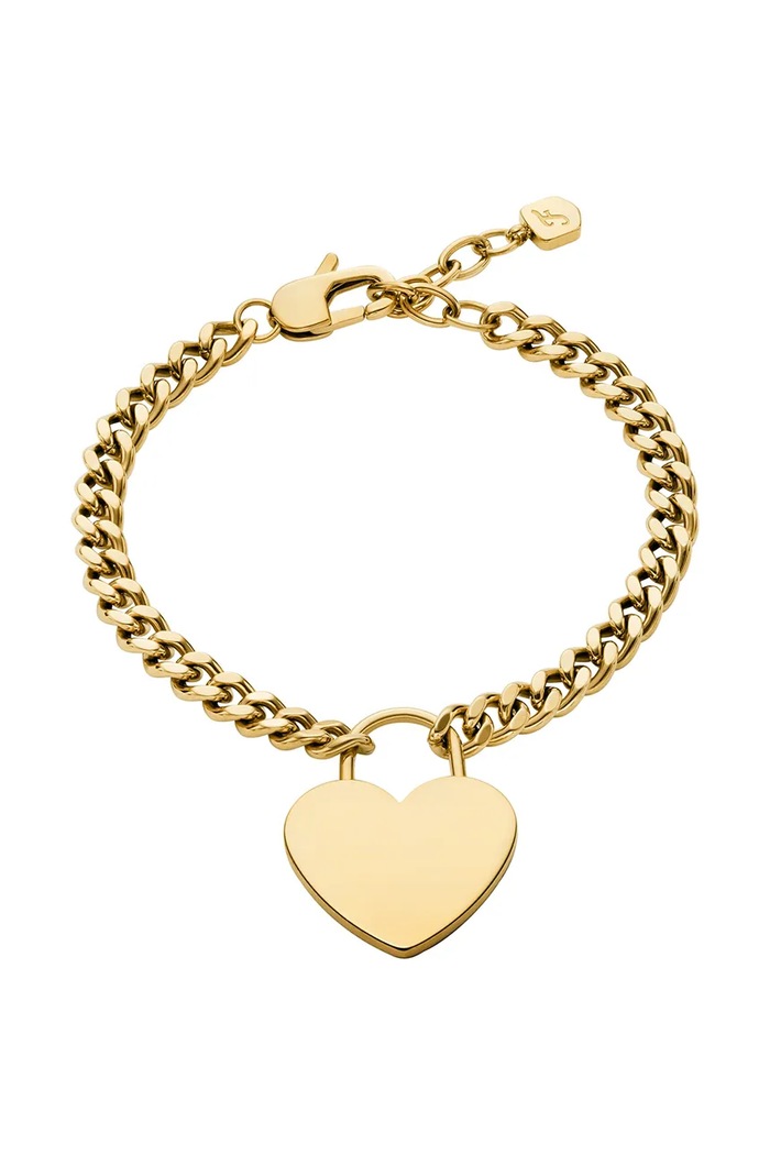 Fossil braccialetto da donna in acciaio inossidabile senza pietra Sutton oro JF04959710