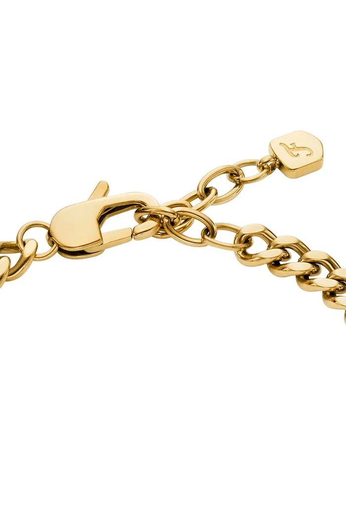 Accessori Fossil braccialetto da donna in acciaio inossidabile senza pietra Sutton JF04959710 oro