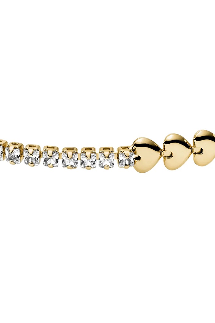 Fossil braccialetto a tennista da donna con zirconia Sutton JA7303710 oro AA00