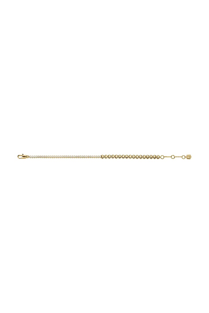 Fossil braccialetto a tennista da donna con zirconia Sutton oro JA7303710