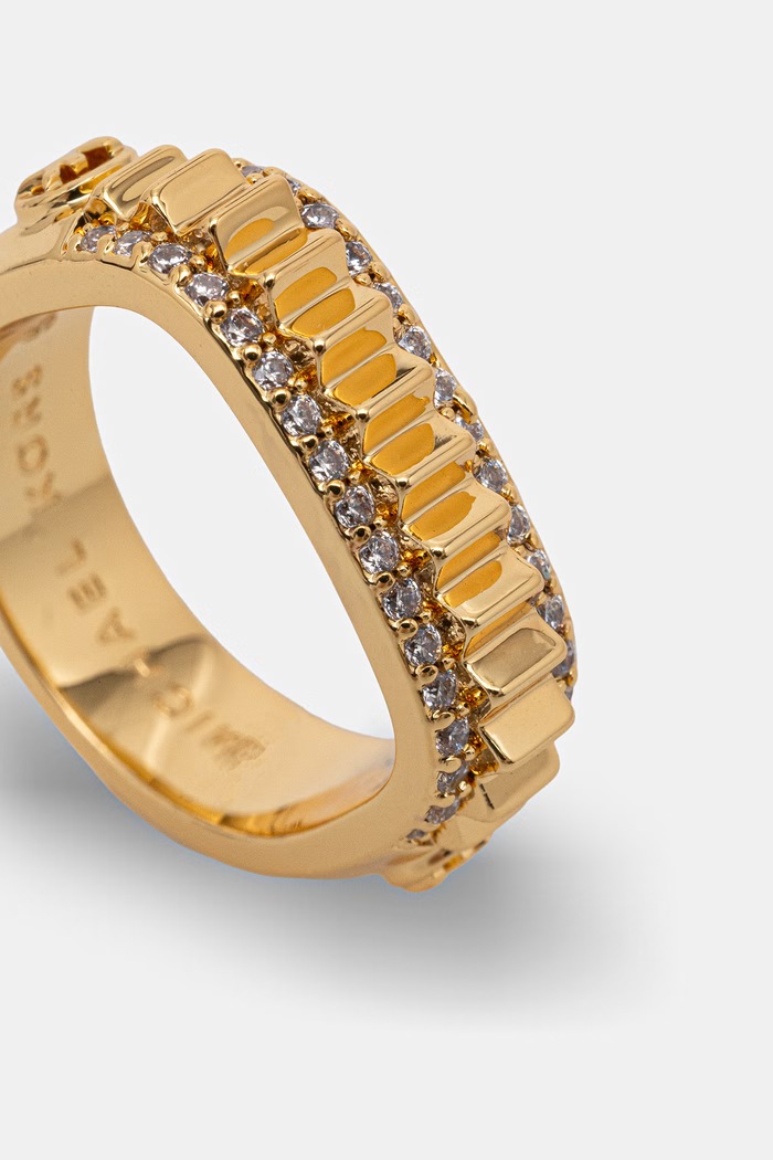 Michael Kors gyűrű női aranyozott köbös cirkónium MKJ8611710 arany AA00