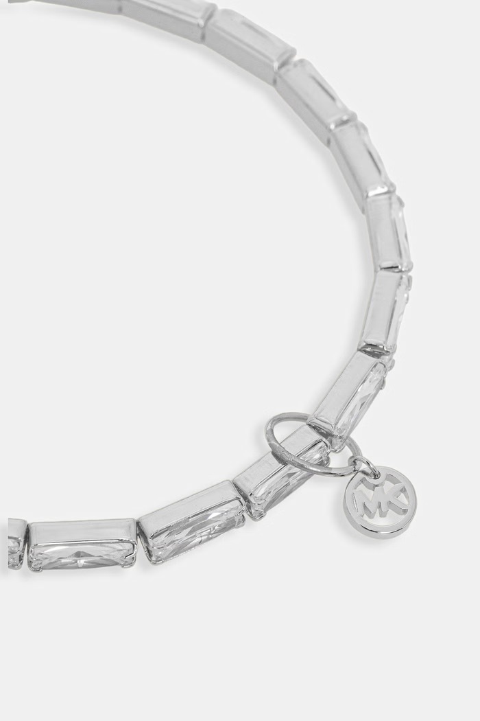 Michael Kors tenisový náramok dámsky z mosadze so zirkónom MKJ8614040 strieborná AA00