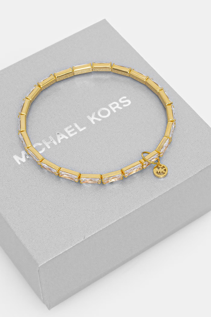 Doplňky Michael Kors náramek dámský z pozlaceného kovu s kubickým zirkonem MKJ8614710 zlatá