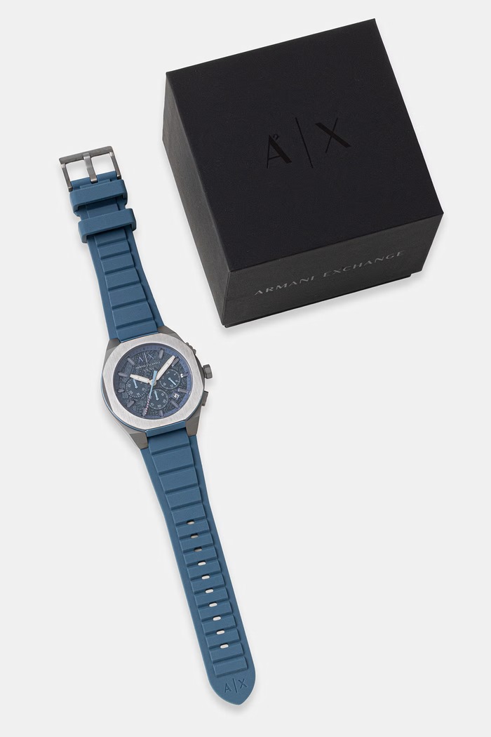 Doplňky Armani Exchange sportovní hodinky dámské Sync AX4291 modrá