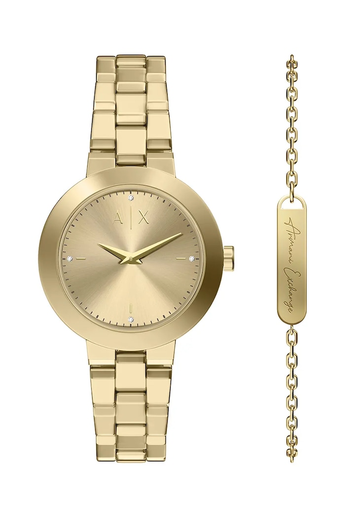 Armani Exchange ceas pentru femei Jackie aur AX7177SET