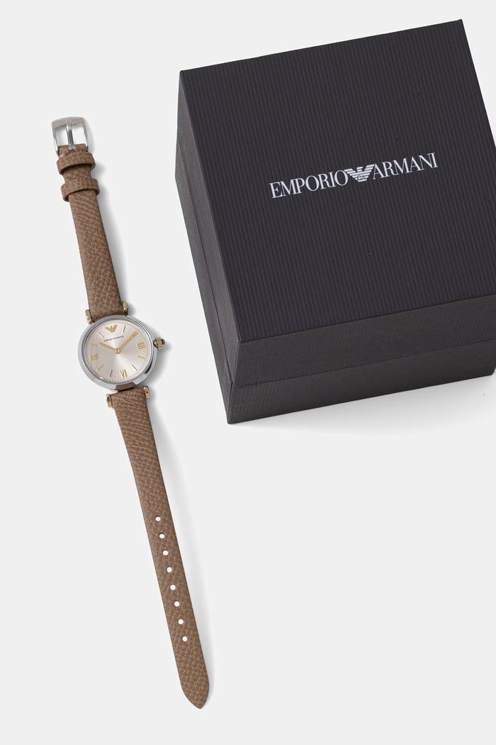 Emporio Armani hodinky dámske Gianni T-Bar AR11770 béžová AA00