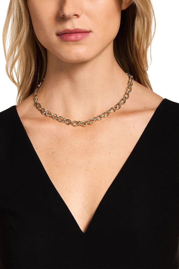 Dodatki Emporio Armani ogrlica ženska medenina brez kamna Sentimental EGS3326710 zlata