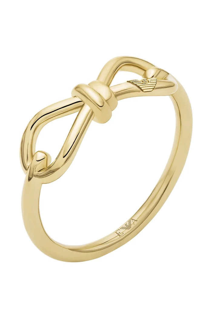 Emporio Armani prstan ženski medeninski brez kamna Sentimental EGS3328710 zlata AA00
