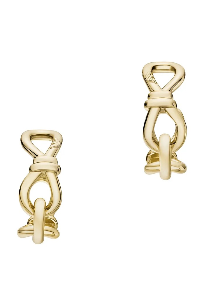 Emporio Armani uhani ženski medenini brez kamna Sentimental EGS3329710 zlata AA00