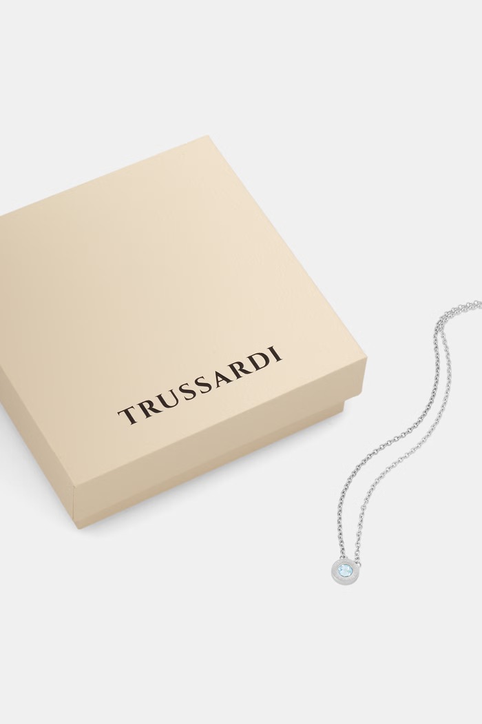 Trussardi náhrdelník dámsky z nehrdzavejúcej ocele T-LOGO strieborná TJAXC109