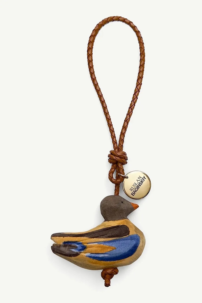 RUSLAN BAGINSKIY breloc Bag Charm: Duck bej BRD036/09.WD.L.KACH