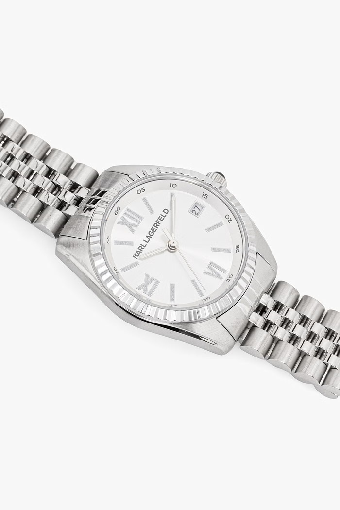 Doplnky Karl Lagerfeld hodinky dámske R0553108509 strieborná