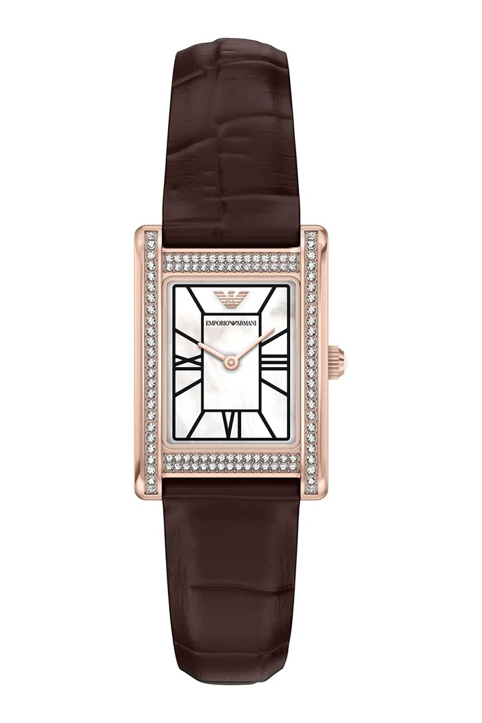 Emporio Armani Zegarek damski Genni brązowy AR11804