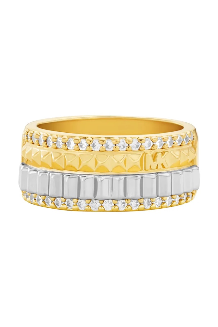 Michael Kors Pierścionek damski mosiężny z cyrkonią multicolor MKJ8648931